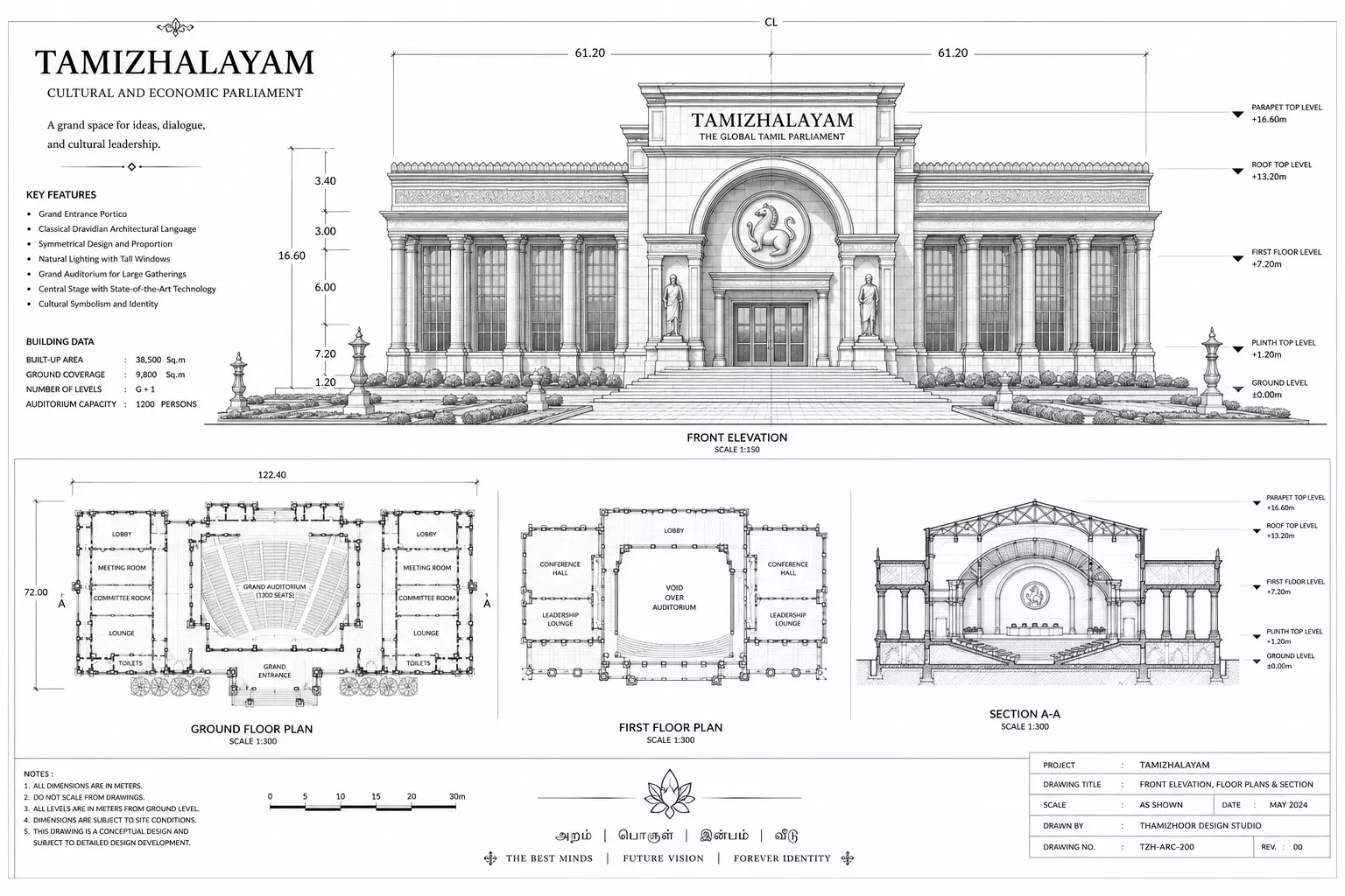 Global Thamizh Cultural Parliament that will bring together the best of Thamizh minds and expertise