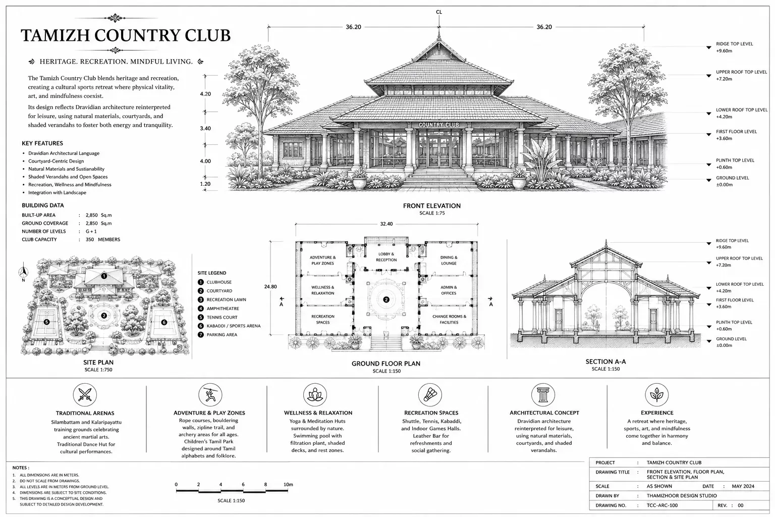 Thamizh Country Club — the open Thamizh countryside and farmland of the estate
